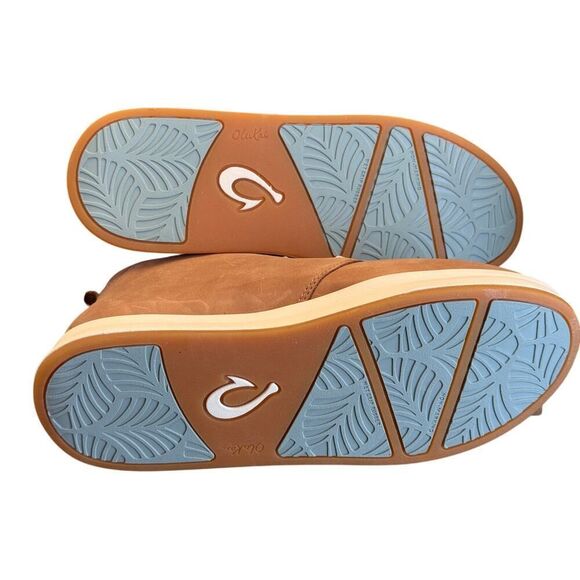 🏄‍♀️ Olukai WAO Women's High-Top Leather Sneakers – Tan –Sz 8-NEW with Box 🏝️ - Picture 8 of 11